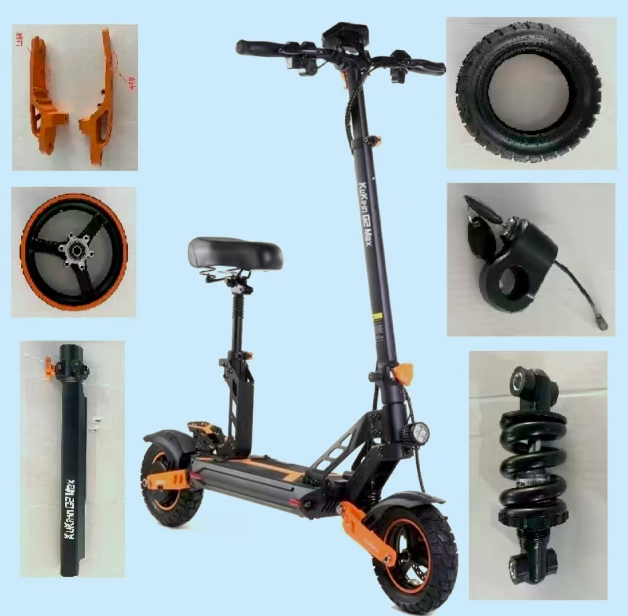 Spare Parts KUKIRIN G2 Max Motor, Fender, Disc Brake, Controller, Bearing, Display